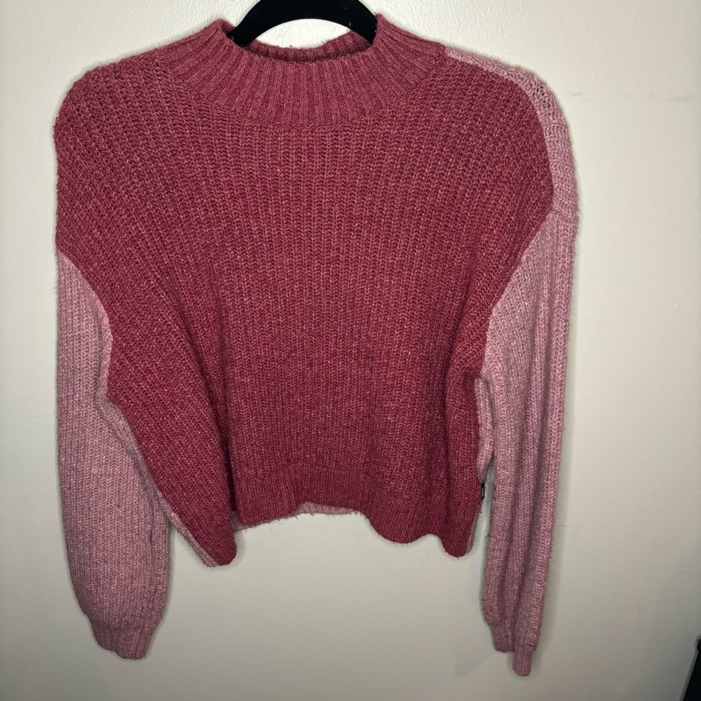 Vans Two- Tone Cropped Pink Sweater sz S